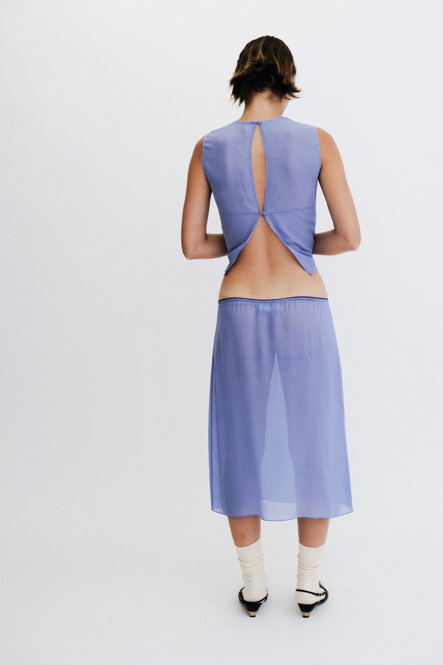 Drew Slip Skirt in Georgette