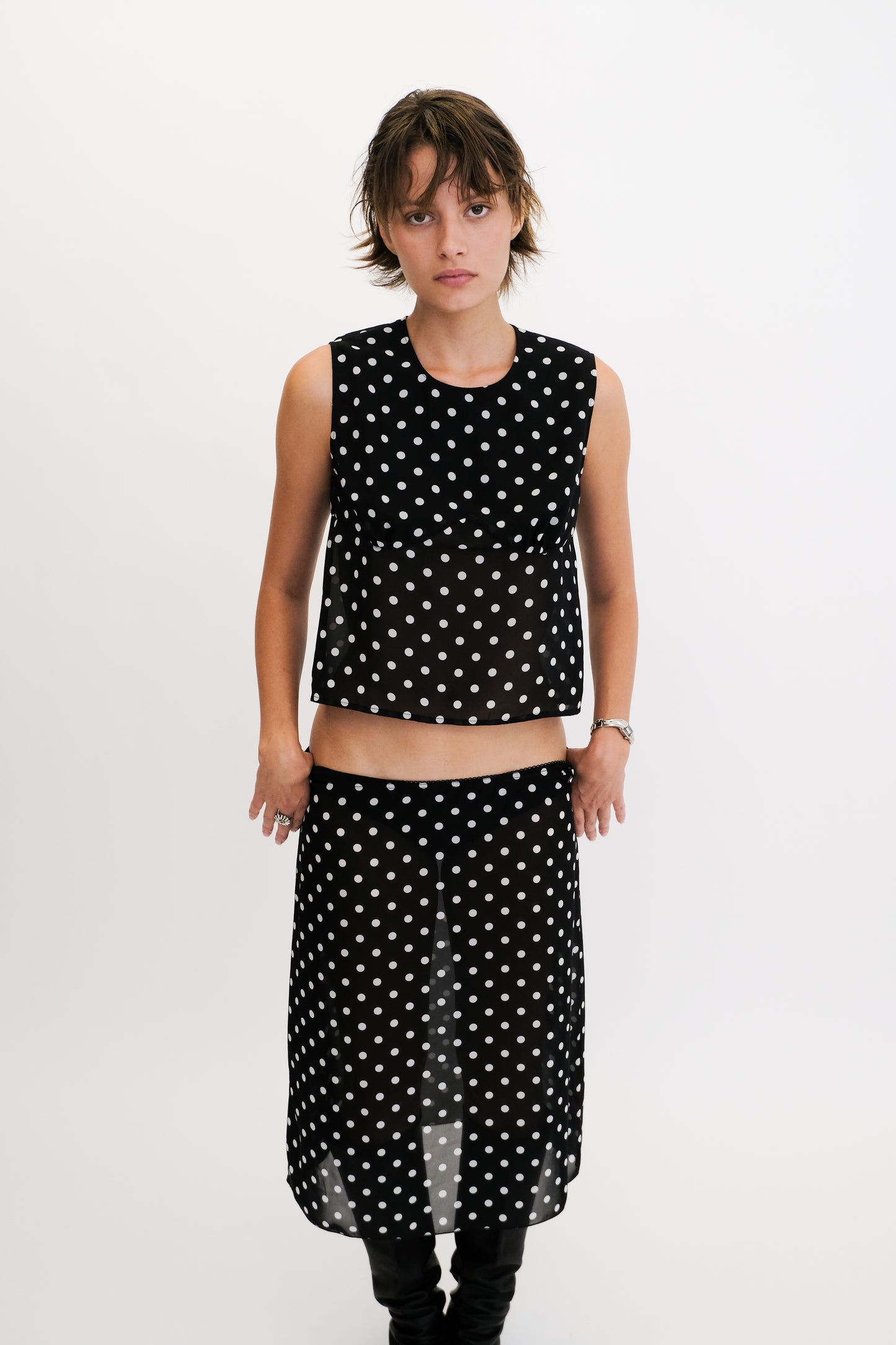 Drew Slip Skirt in Georgette