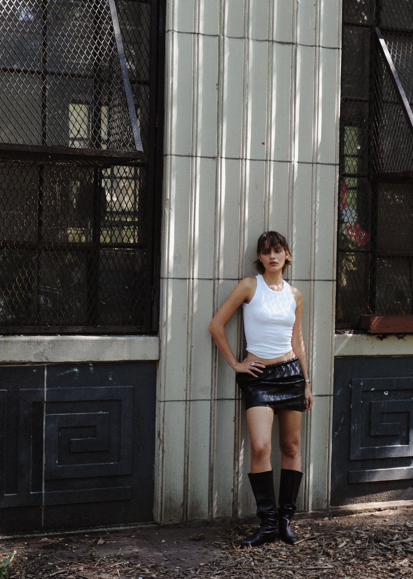 Milo Leather Mini Skirt