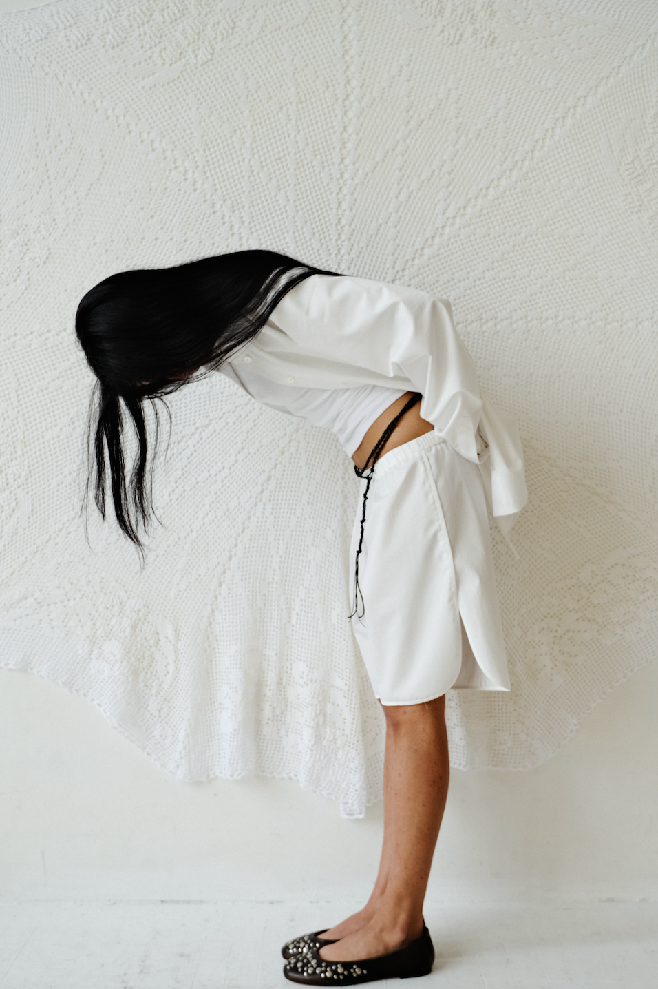 Charli Short in Satin Cotton Poplin