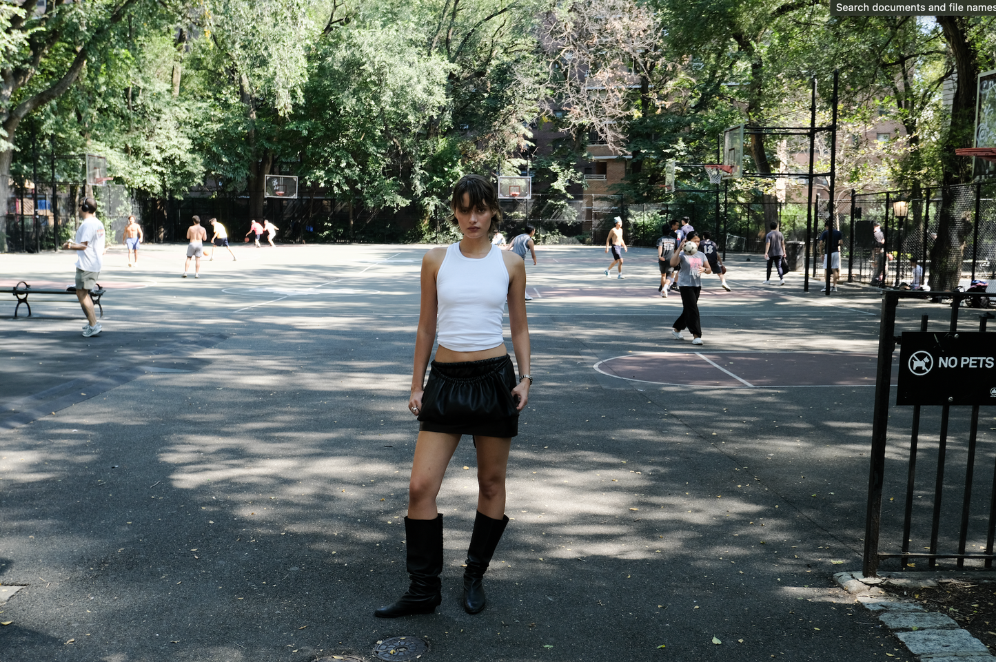 Milo Mini Skirt in Leather